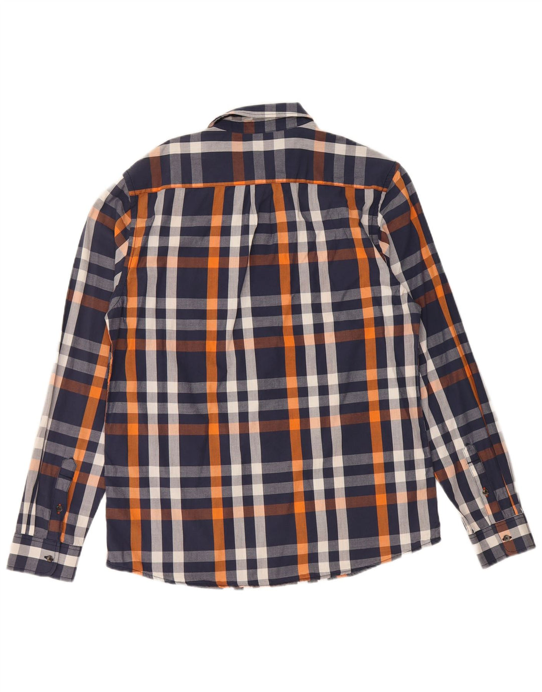 Wrangler Herren-Hemd in normaler Passform, mittelmarineblau, kariert, Baumwolle