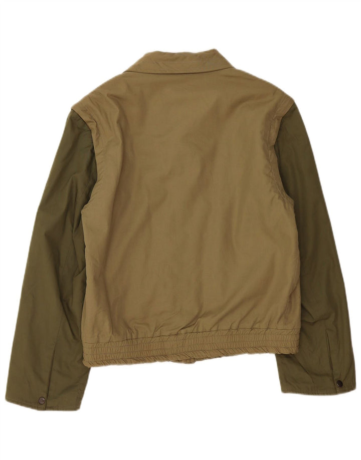 NINO DANIELI Damen Bomberjacke UK 16 Large Khaki Colourblock