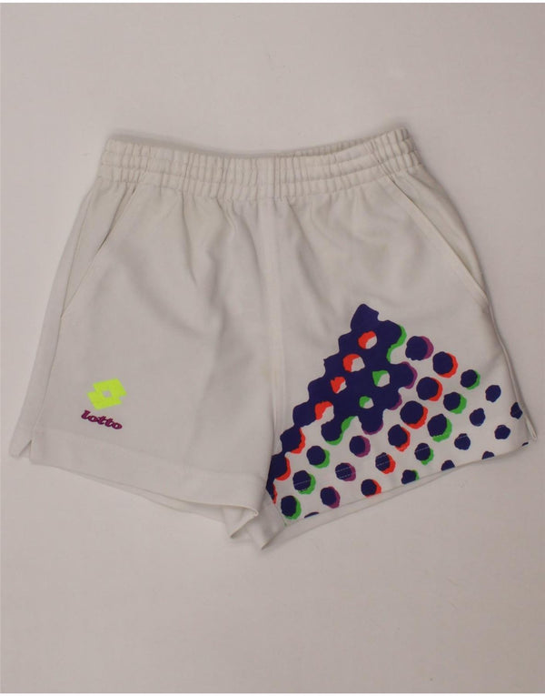LOTTO Grafik-Sportshorts für Mädchen, 9–10 Jahre, Größe L, Weiß, Polyester