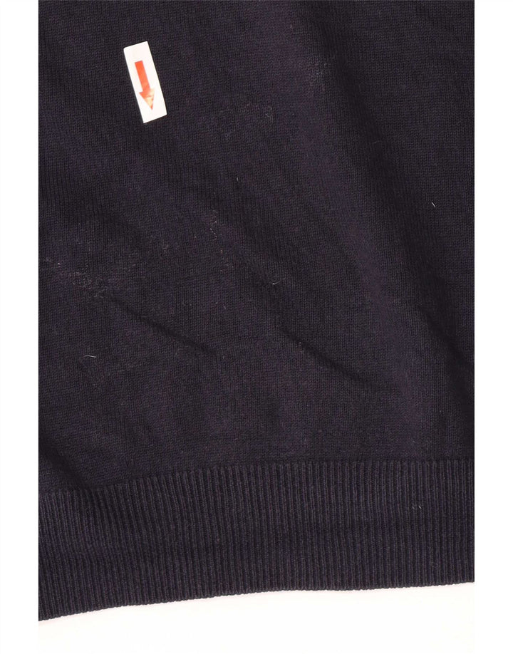 Massimo Dutti Herren-Pullover mit Reißverschluss, XL, Marineblau