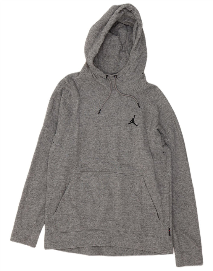 Jordan Herren-Kapuzenpullover, groß, grau gefleckte Baumwolle