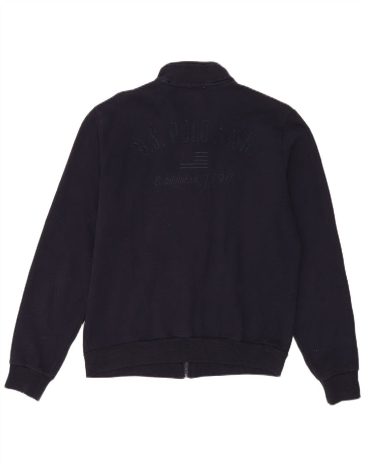 U.S. Polo Assn. Herren-Trainingsanzug-Oberteil mit Grafik, mittleres Marineblau