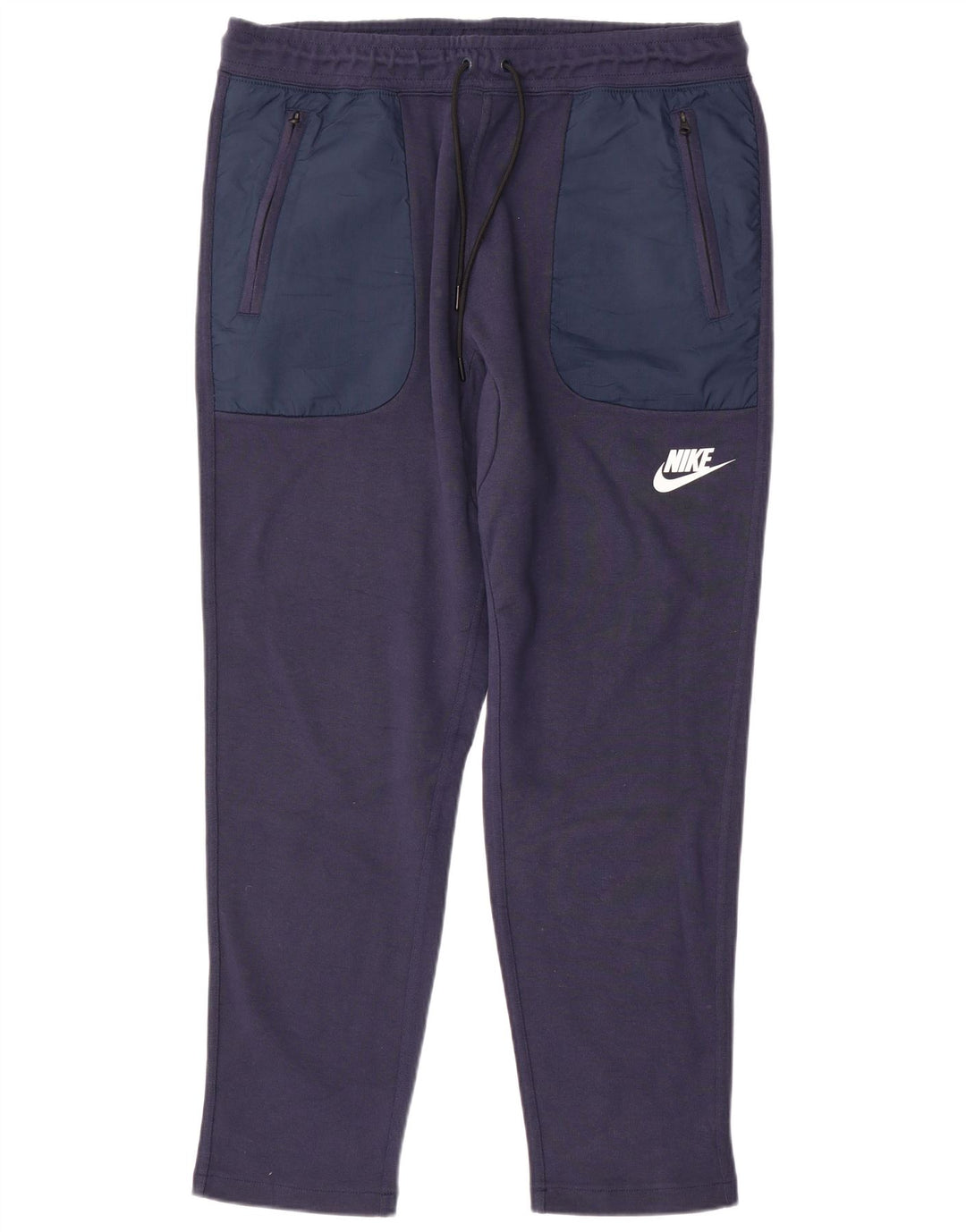 NIKE Mens Tracksuit Trousers XL Navy Blue Cotton