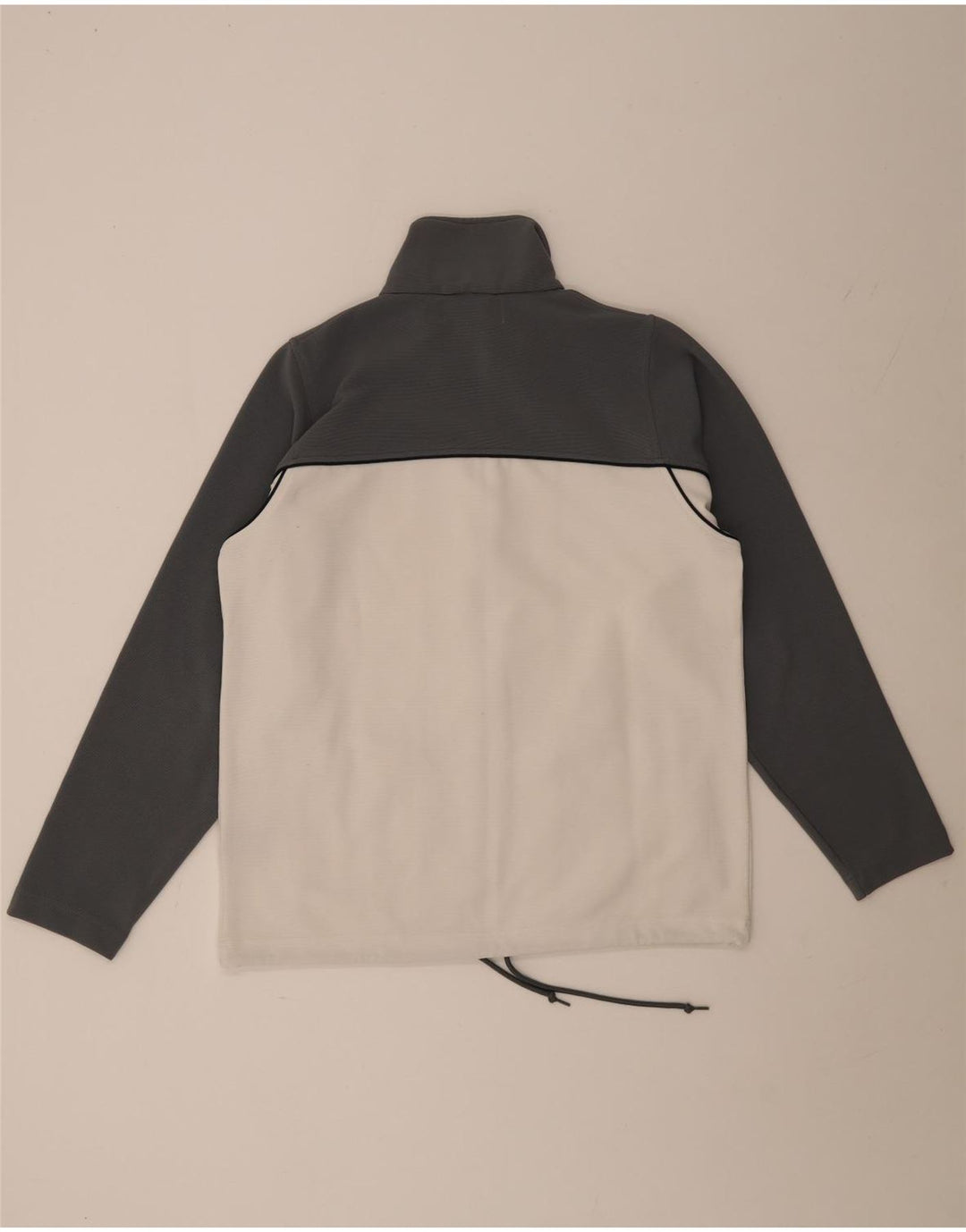 Kappa Herren-Trainingsanzugoberteil aus mittelgrauem Colourblock-Polyester