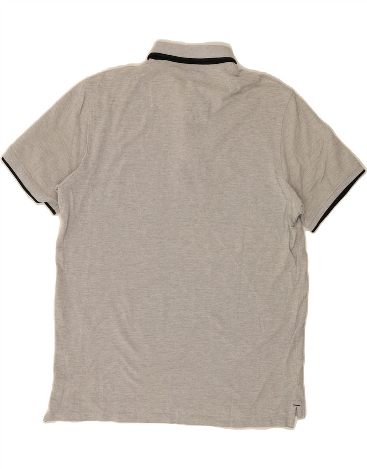 JACK & JONES Mens Polo Shirt 2XL Grey Cotton Vintage Jack & Jones and Second-Hand Jack & Jones from Messina Hembry 