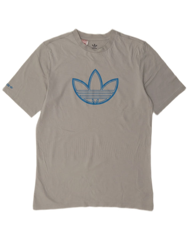 Adidas Jungen Grafik T-Shirt Top 15-16 Jahre Graue Baumwolle