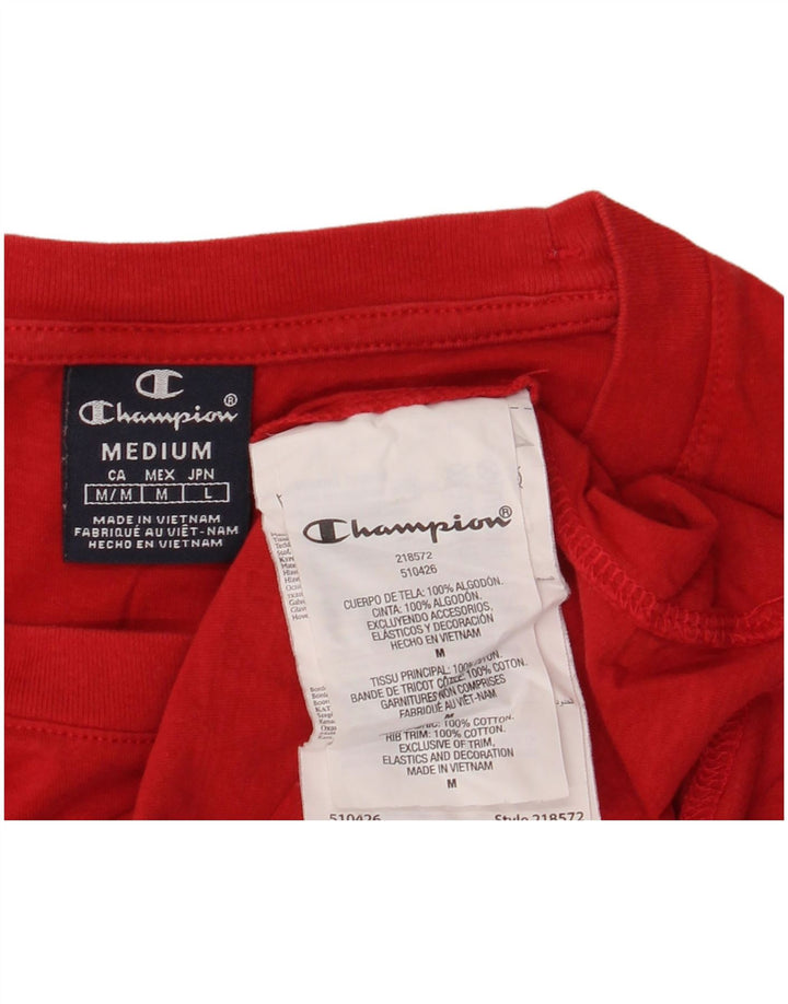 Champion Herren Stanford Graphic T-Shirt Top Mittelrote Baumwolle