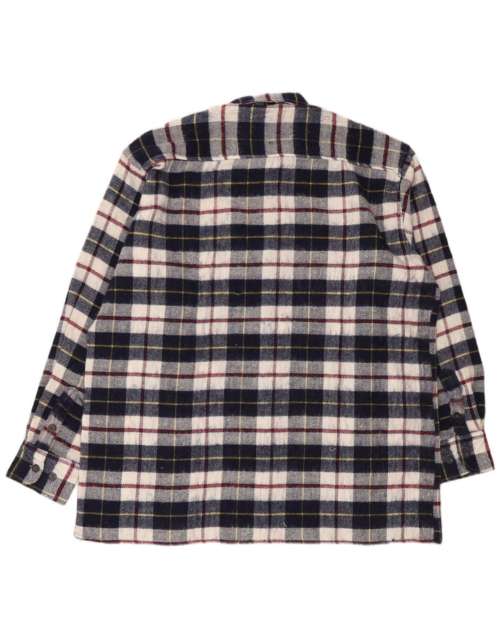Hanover Herren-Flanellhemd, Größe 45/46, 2XL, marineblau, kariert, Acryl