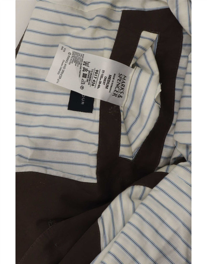 Marks & Spencer Herren-Blazer mit 2 Knöpfen, UK 38, mittelbraun, Baumwolle
