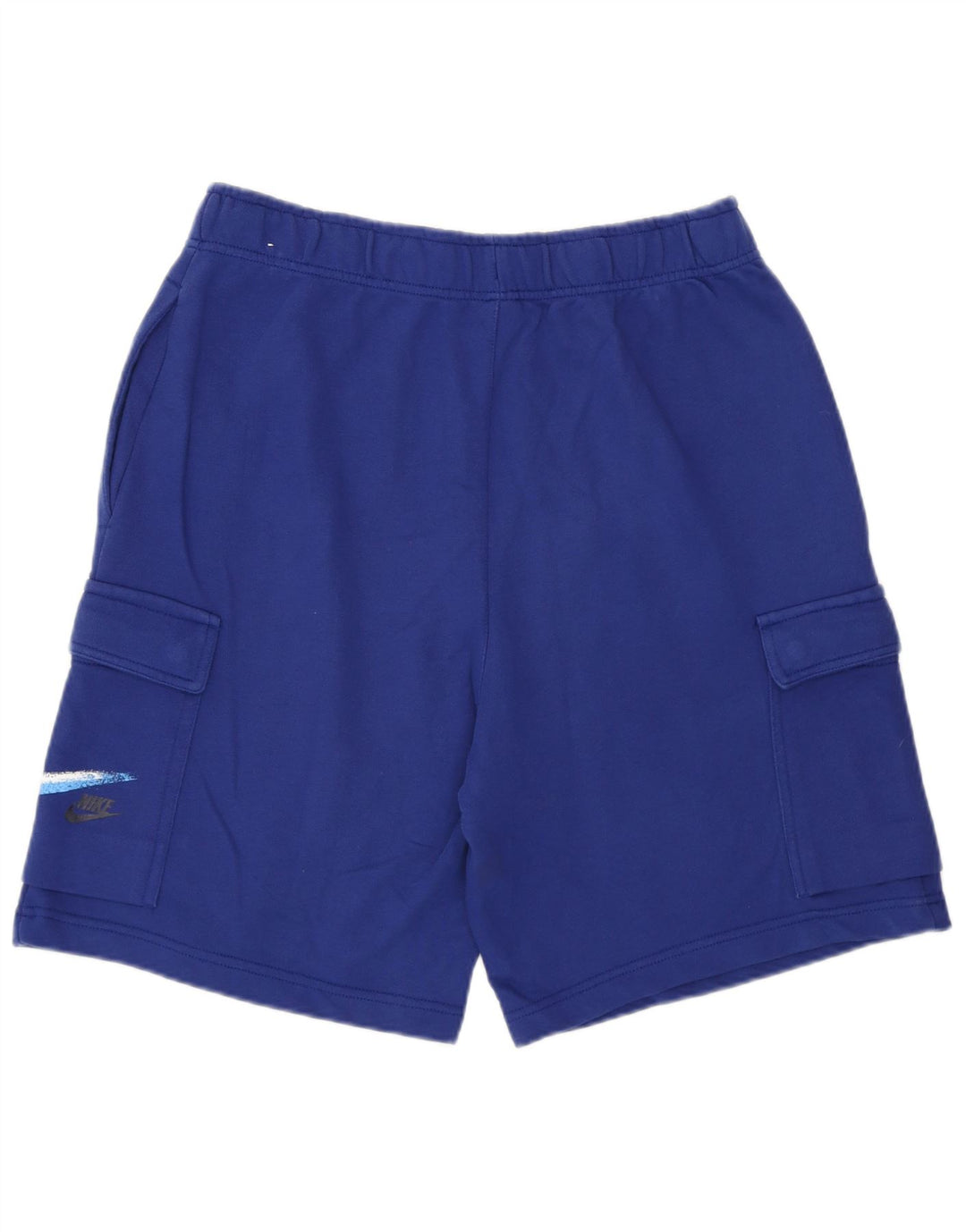 Nike Herren-Sportshorts mit Grafik, mittelblaue Baumwolle