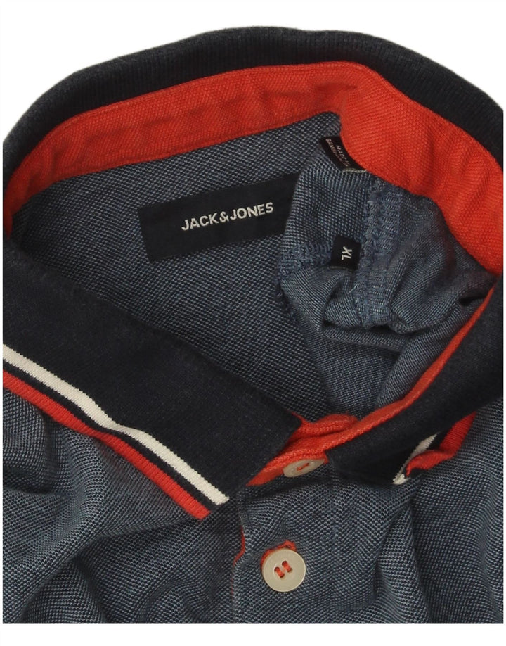 Jack & Jones Herren Poloshirt XL Blau Baumwolle