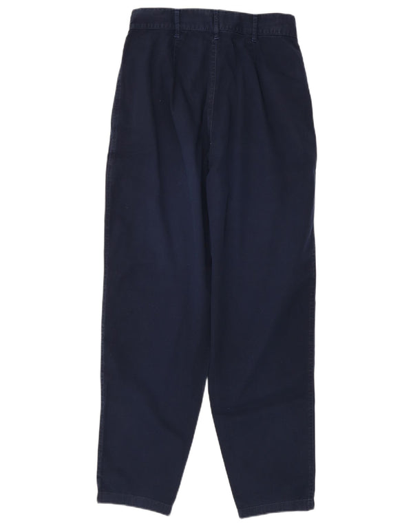 Benetton Damen-Freizeithose mit hoher Taille, Größe 42, Mittel W26 L28, Marineblau