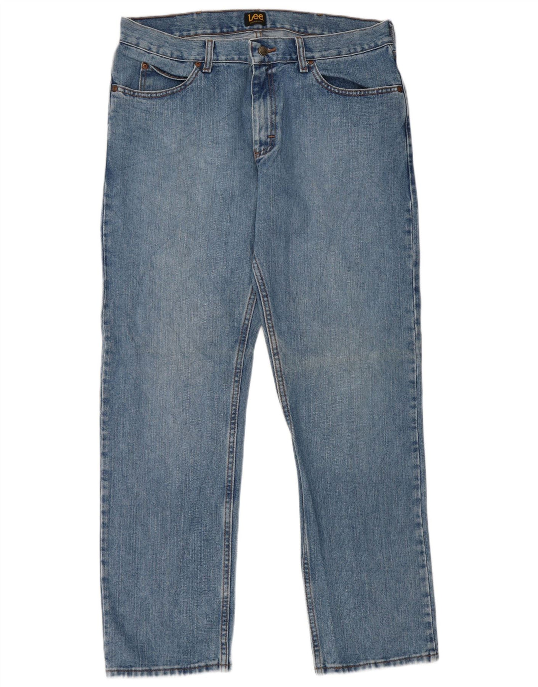 LEE Herren-Jeans mit normaler Passform, gerade Passform, W35, L32, blaue Baumwolle