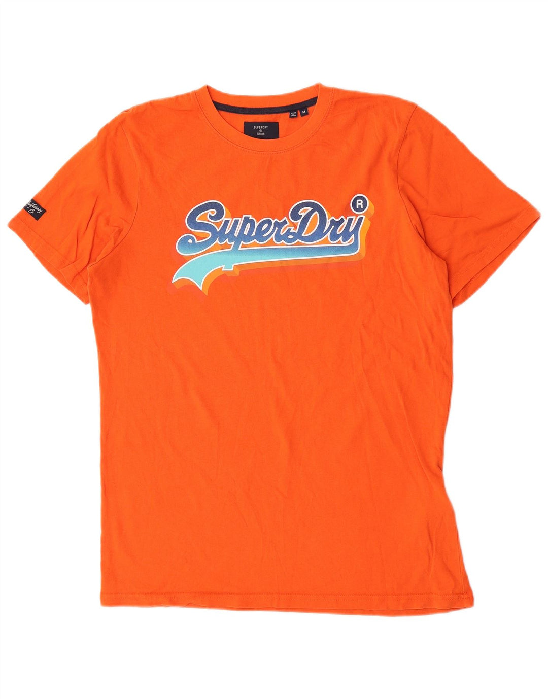 Superdry Herren Grafik-T-Shirt-Oberteil aus mitteloranger Baumwolle