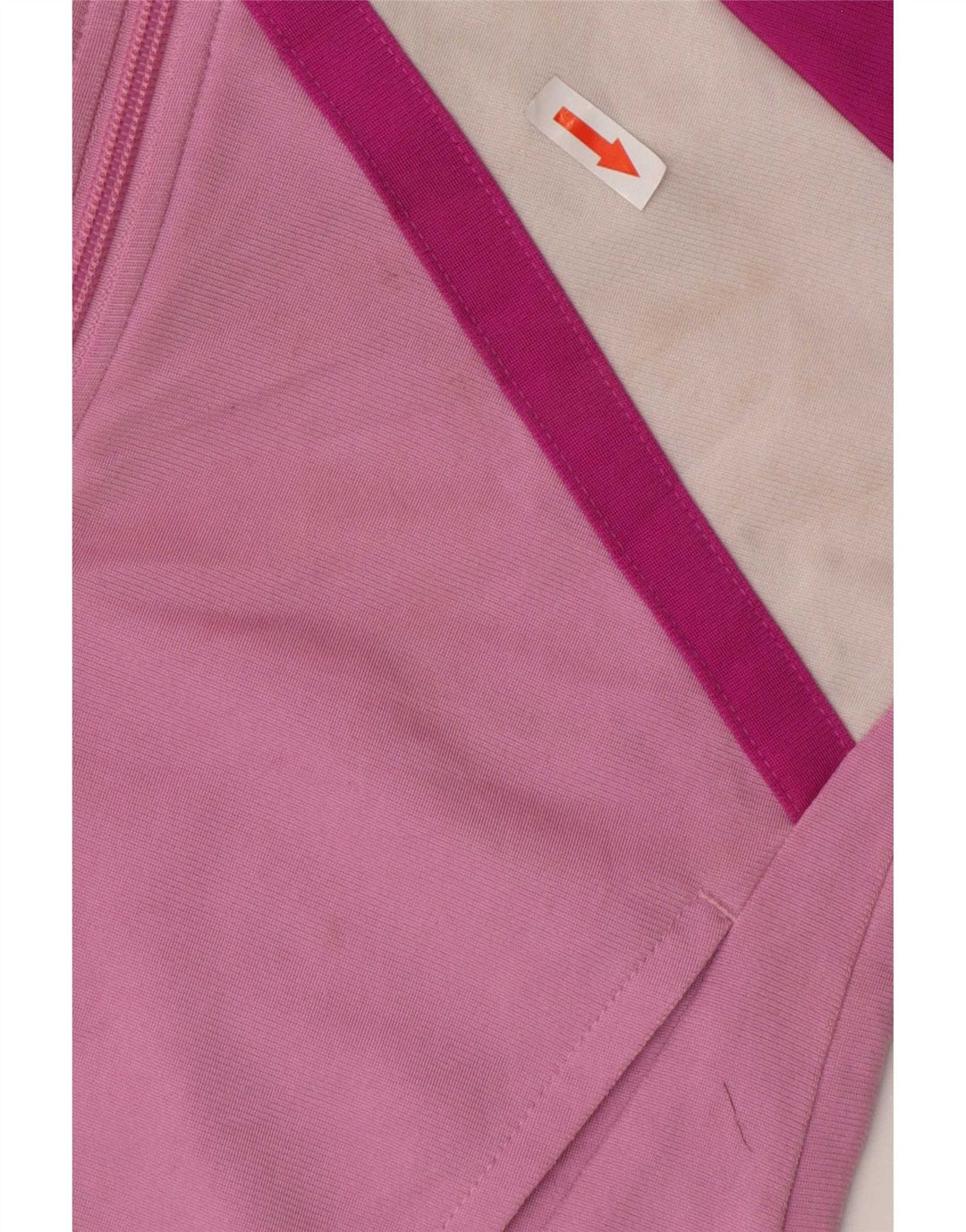 Adidas Damen-Trainingsanzug-Top-Jacke UK 12/14 Mittelrosa Farbblock