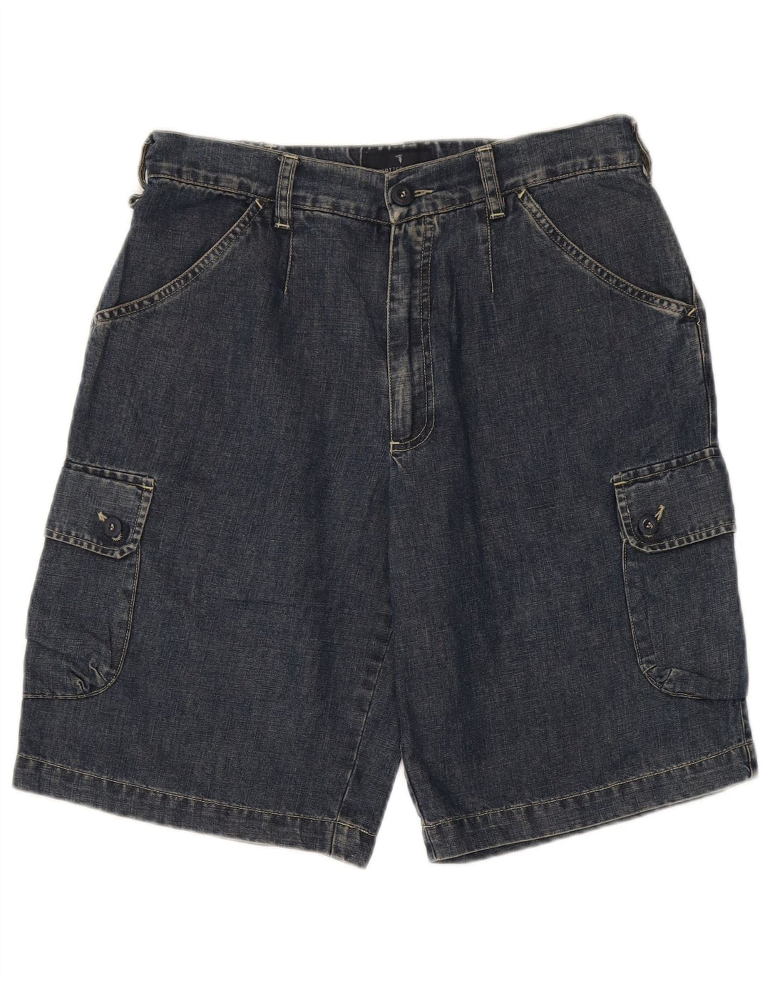 Trussardi Herren Cargo Denim Shorts IT 48 Medium W30 Blaue Baumwolle