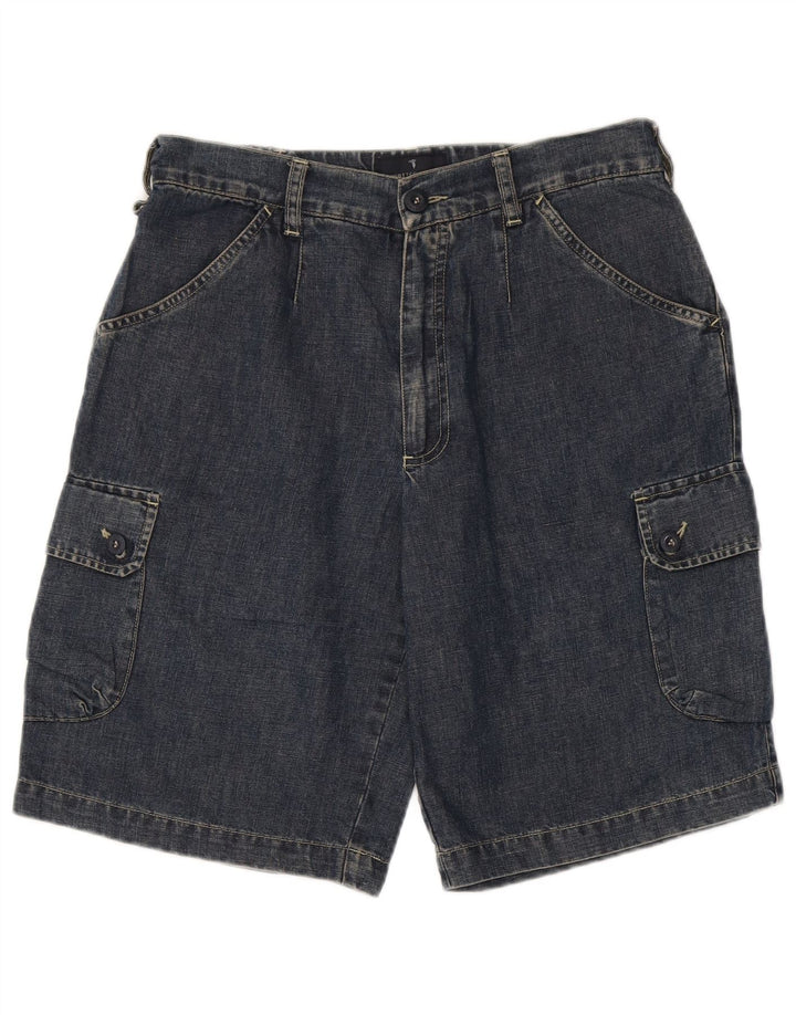 Trussardi Herren Cargo Denim Shorts IT 48 Medium W30 Blaue Baumwolle