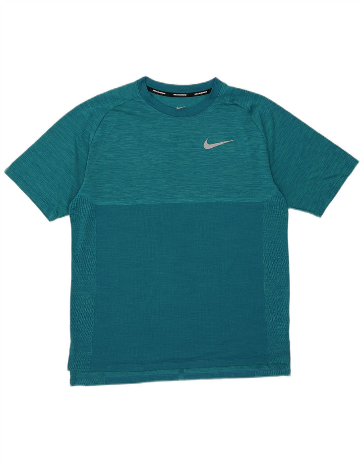 Nike Herren Dri Fit T-Shirt Top Mittelblau meliert