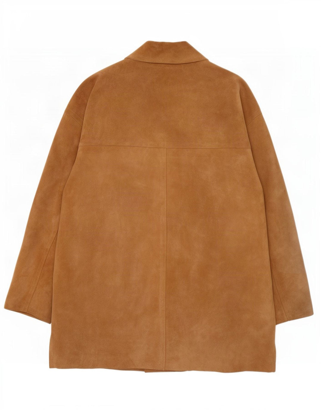 Vintage Damen Übergroßer Wildledermantel IT 42 Mittelbeiges Leder