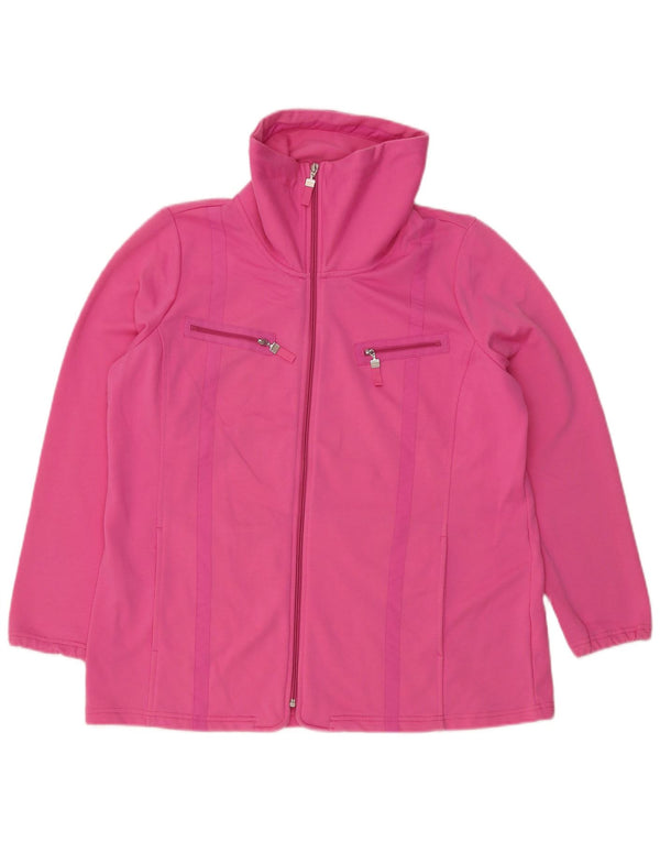 Canda Damen-Trainingsanzug-Top-Jacke, UK 16, Größe L, rosa, Polyester
