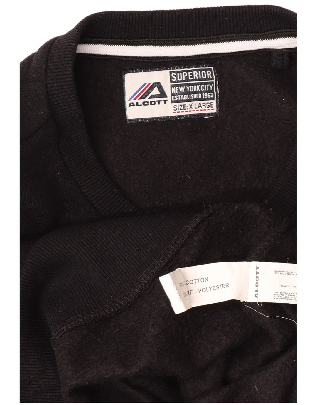 ALCOTT Herren-Sweatshirt mit New York City-Grafik, XL, schwarze Baumwolle