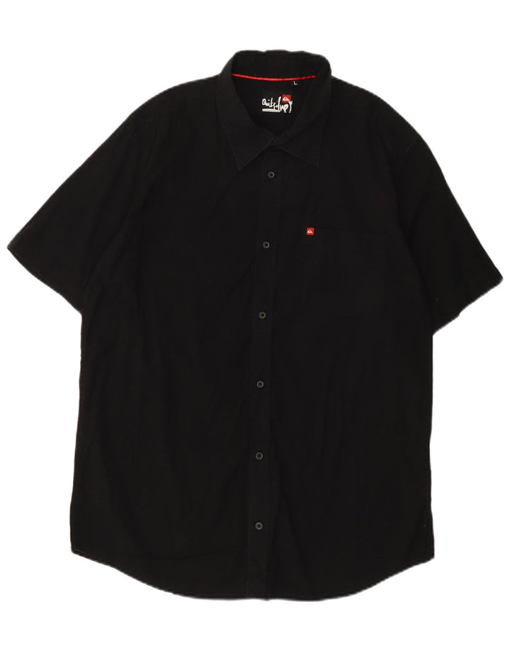 Quiksilver Herren Kurzarmhemd Large Schwarz