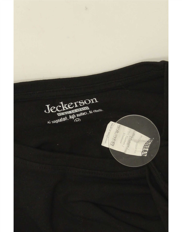 Jeckerson Herren-T-Shirt mit Grafik, mittelschwarze Baumwolle
