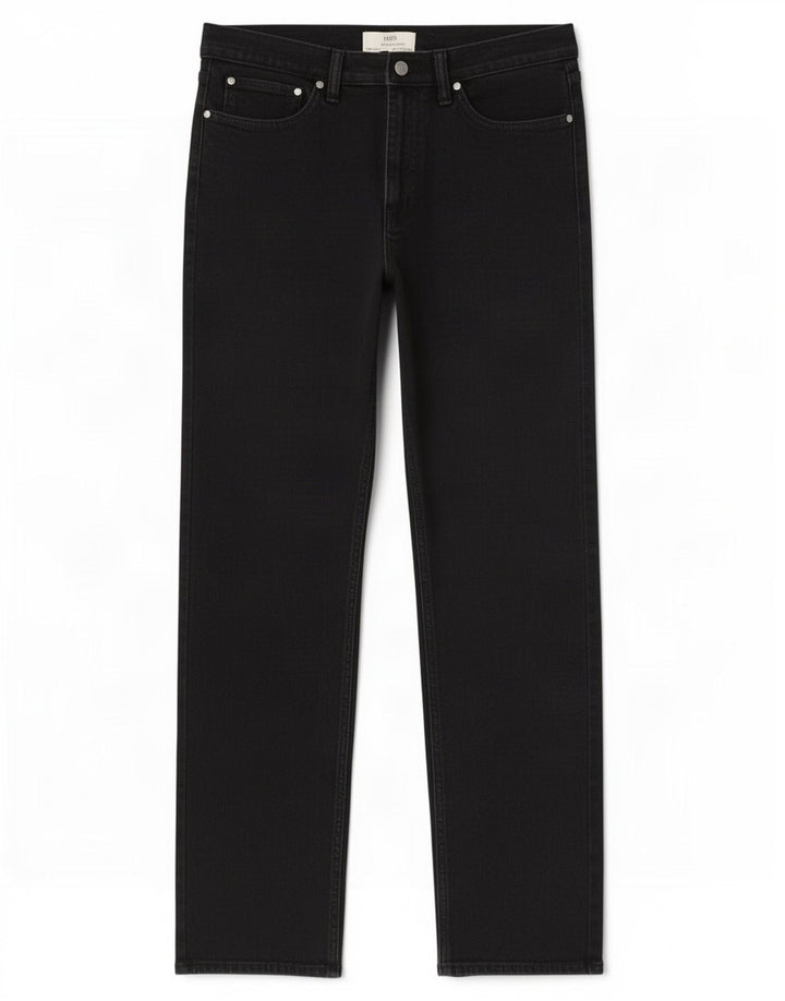 Marks & Spencer Herren Straight Jeans W32 L33 Schwarze Baumwolle