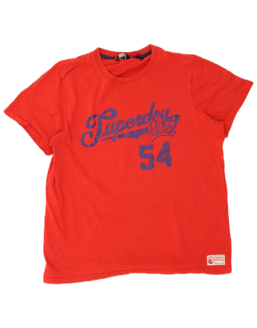 Superdry Herren Grafik-T-Shirt-Oberteil XL aus roter Baumwolle