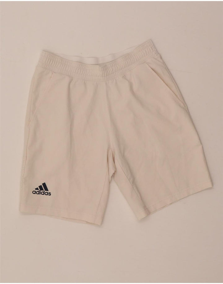 Adidas Herren Sportshorts Small Off White Polyester