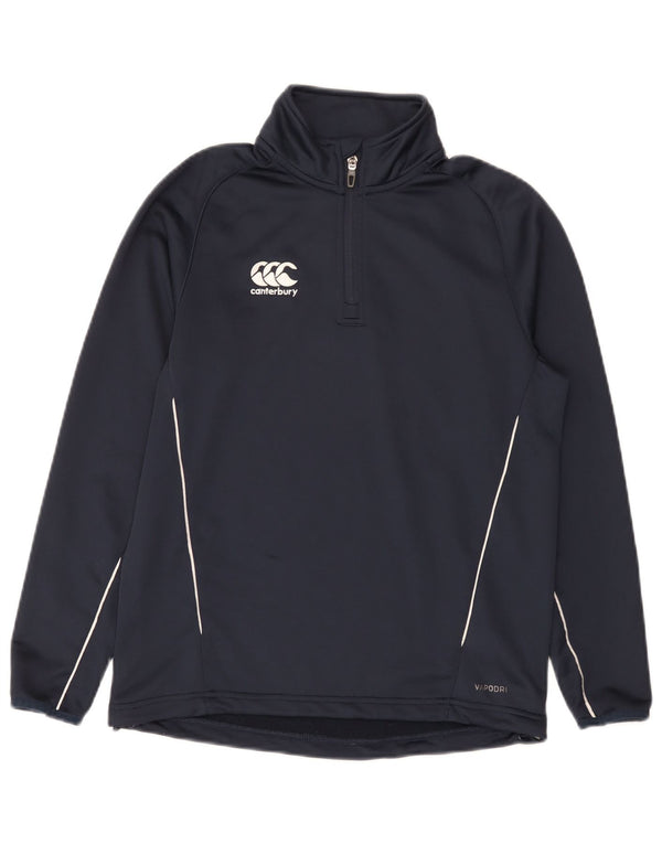 Canterbury Jungen-Pullover-Trainingsoberteil mit Reißverschluss am Hals, 13–14 Jahre, Marineblau
