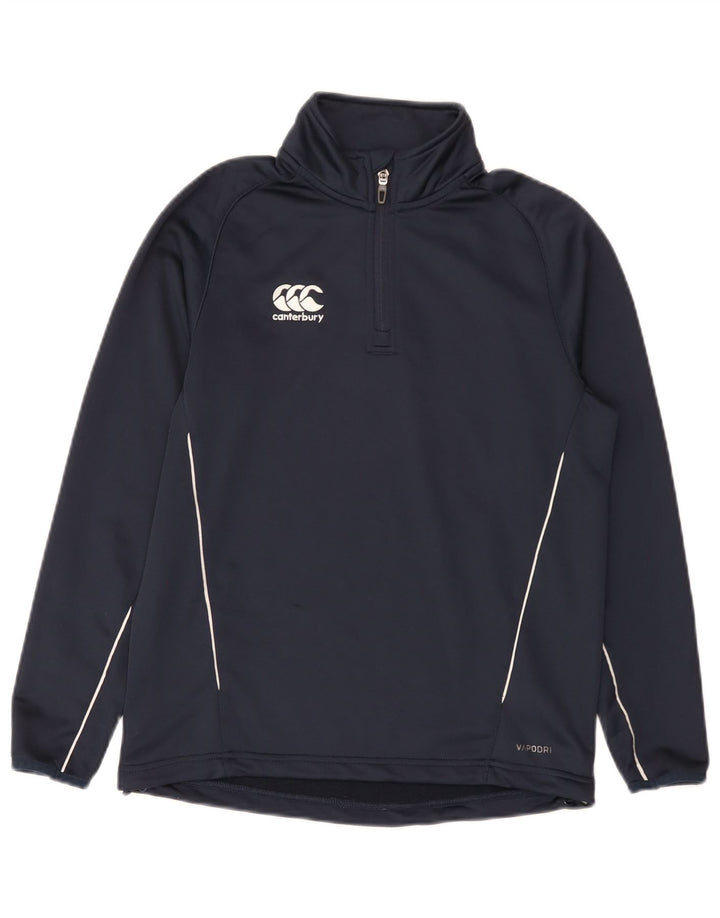Canterbury Jungen-Pullover-Trainingsoberteil mit Reißverschluss am Hals, 13–14 Jahre, Marineblau