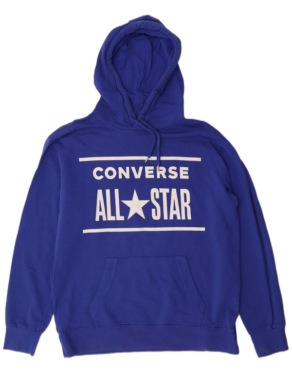 CONVERSE Herren-Kapuzenpullover mit Grafik, groß, aus blauer Baumwolle