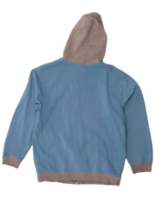 Nike Jungen-Kapuzenpullover mit Reißverschluss, 13–14 Jahre, XL, blaue Farbblock-Baumwolle