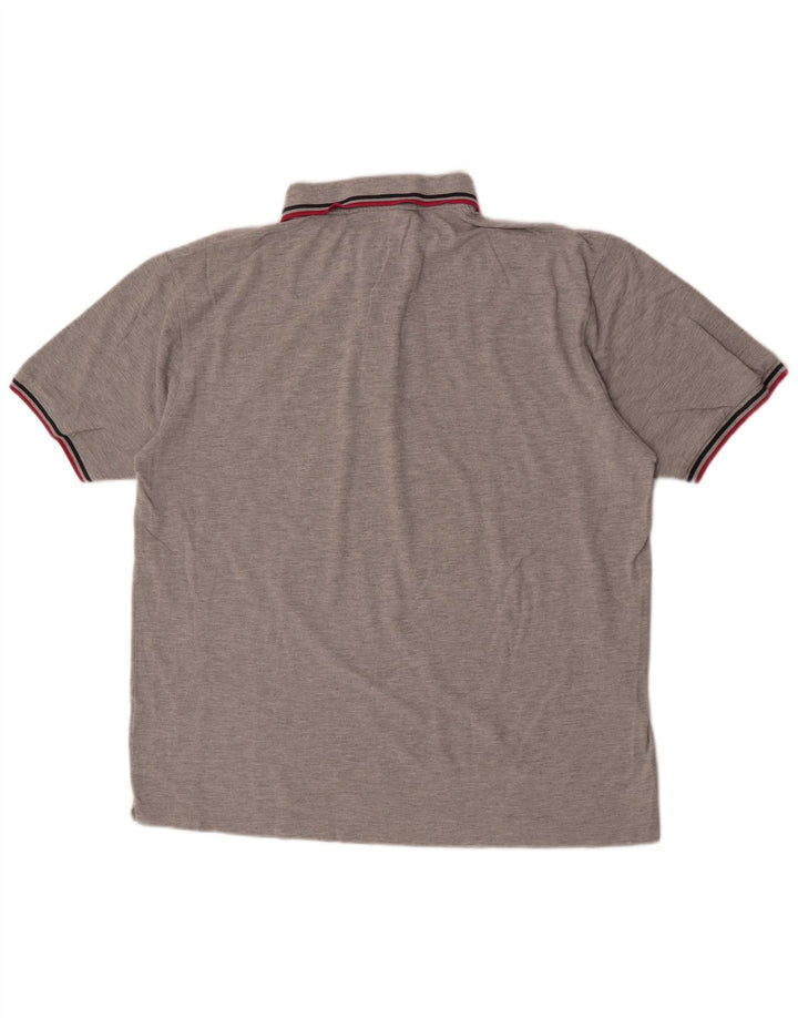 Kappa Herren Poloshirt 2XL Grau gefleckte Baumwolle