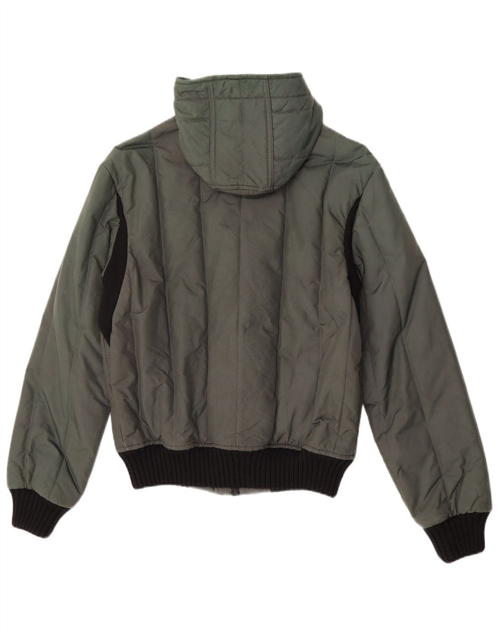 Refrigiwear Herren-Bomberjacke mit Kapuze, IT 46, kleines grünes Nylon