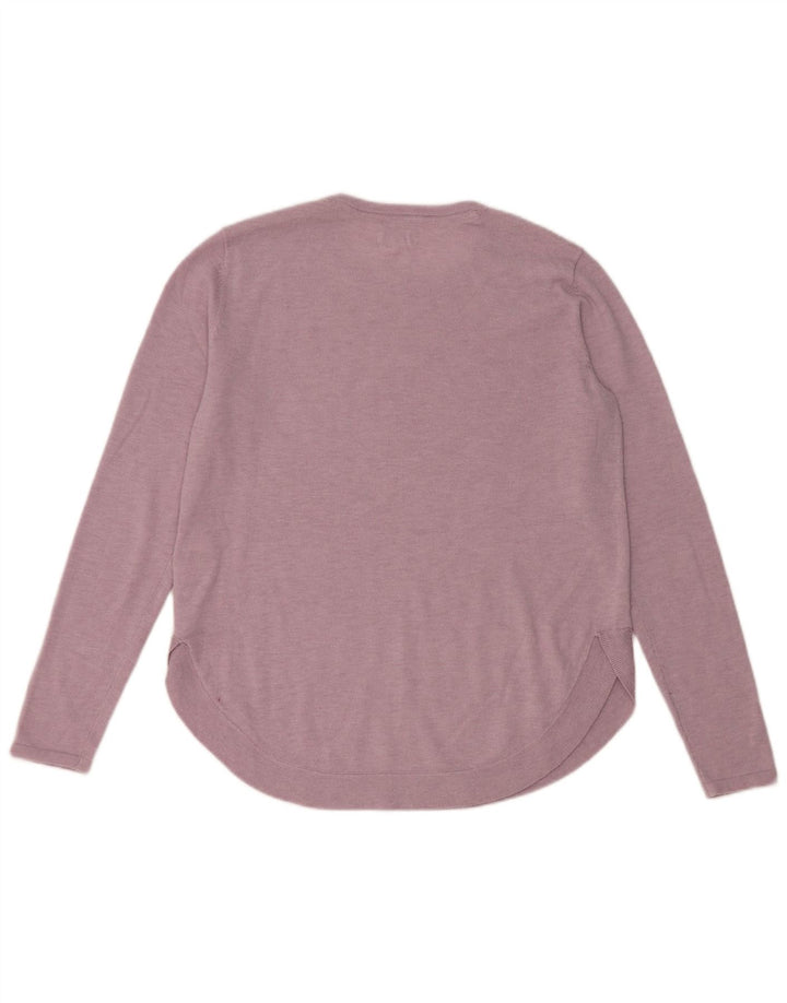 Fat Face Damen-Pullover, übergroß, Rundhalsausschnitt, Gr. 10, Größe S, Lila
