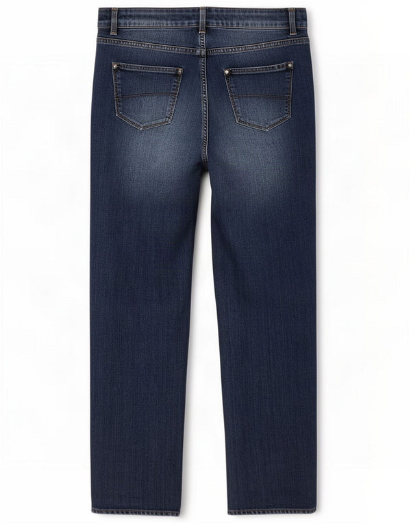 Karen Millen Damen Straight Jeans UK 14 Large W34 L26 Marineblau