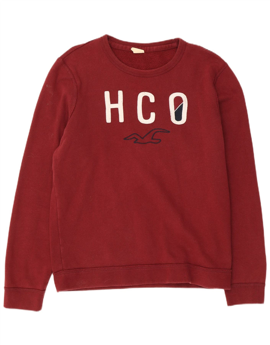 HOLLISTER Herren-Sweatshirt mit Grafik, mittlere kastanienbraune Baumwolle