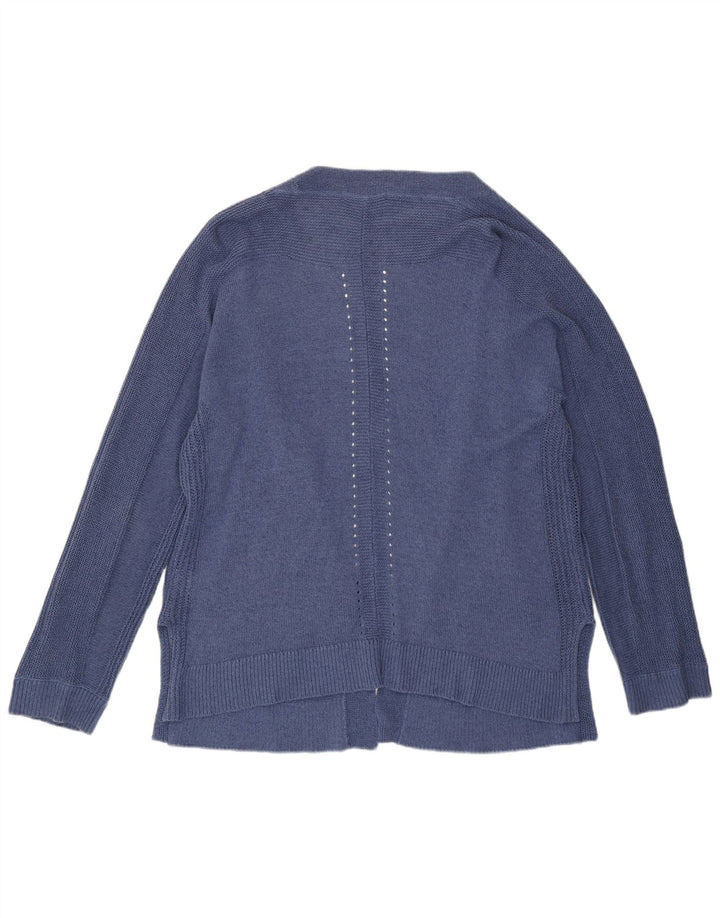 White Stuff Offener Damen-Cardigan-Pullover, UK 16, Größe L, Blau, Baumwolle