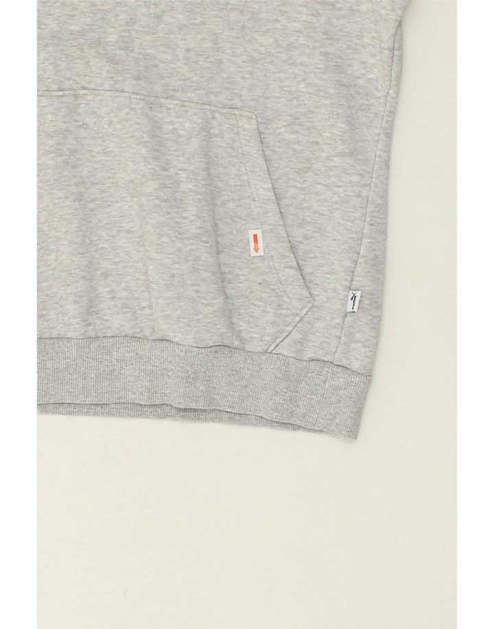 PUMA Womens Graphic Hoodie Jumper UK 10 Small  Grey Cotton | Vintage Puma | Thrift | Second-Hand Puma | Used Clothing | Messina Hembry 