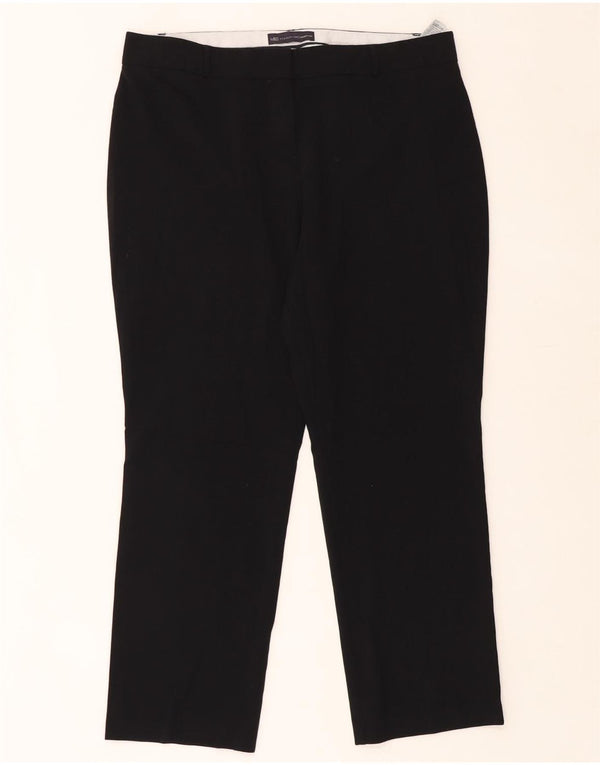 MARKS & SPENCER Damen Crop Suit Hose UK 14 Medium W34 L26 Schwarz
