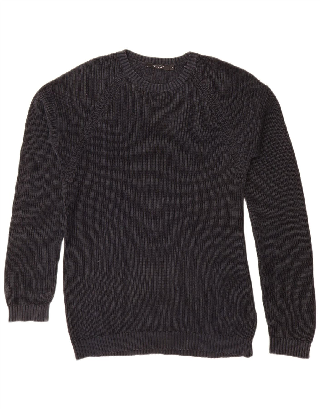 JACK & JONES Herren-Pullover mit Rundhalsausschnitt, mittelmarineblaue Baumwolle