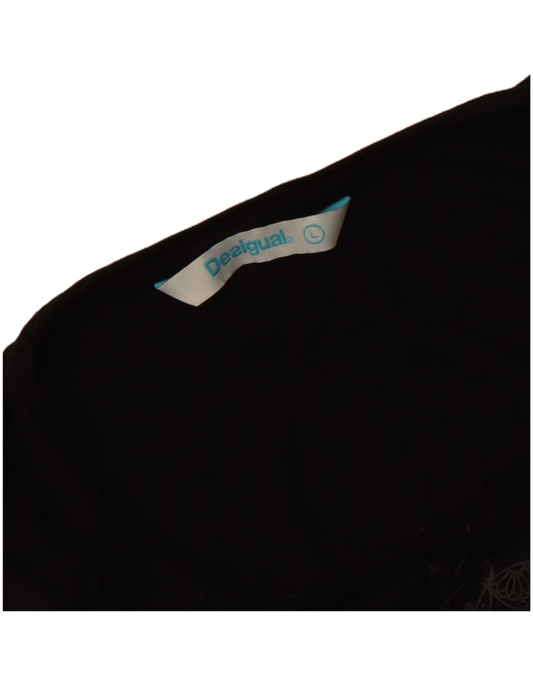 Desigual Damen ärmelloses Tunika-Top, UK-Größe 44, Größe L, Schwarz, Blumenmuster