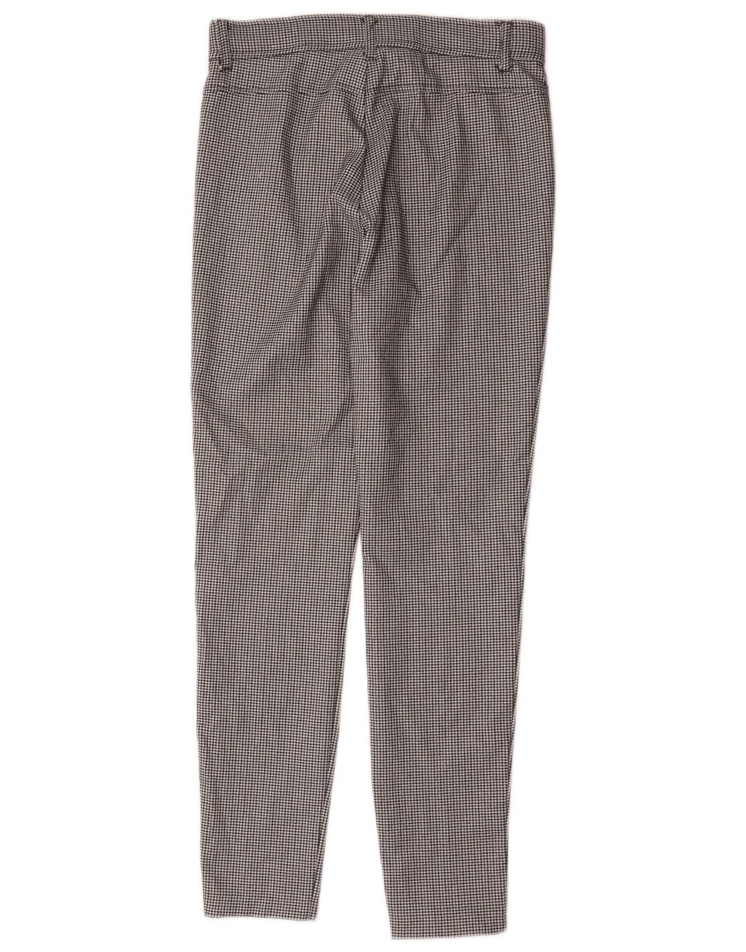 Schmale Freizeithose für Damen von Zara, Größe M, W28, L27, Schwarz mit Hahnentrittmuster