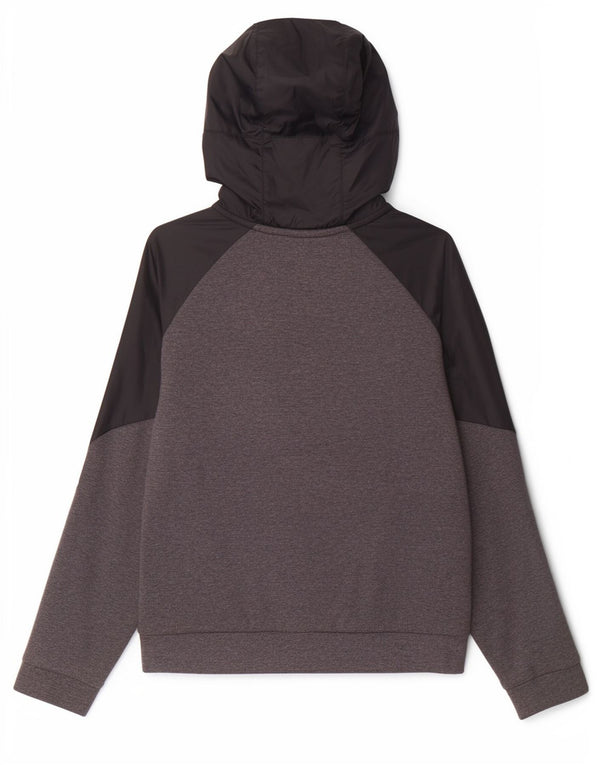 Nike Jungen-Kapuzenpullover mit Reißverschluss, 10–11 Jahre, mittelschwarz, Colourblock-Baumwolle