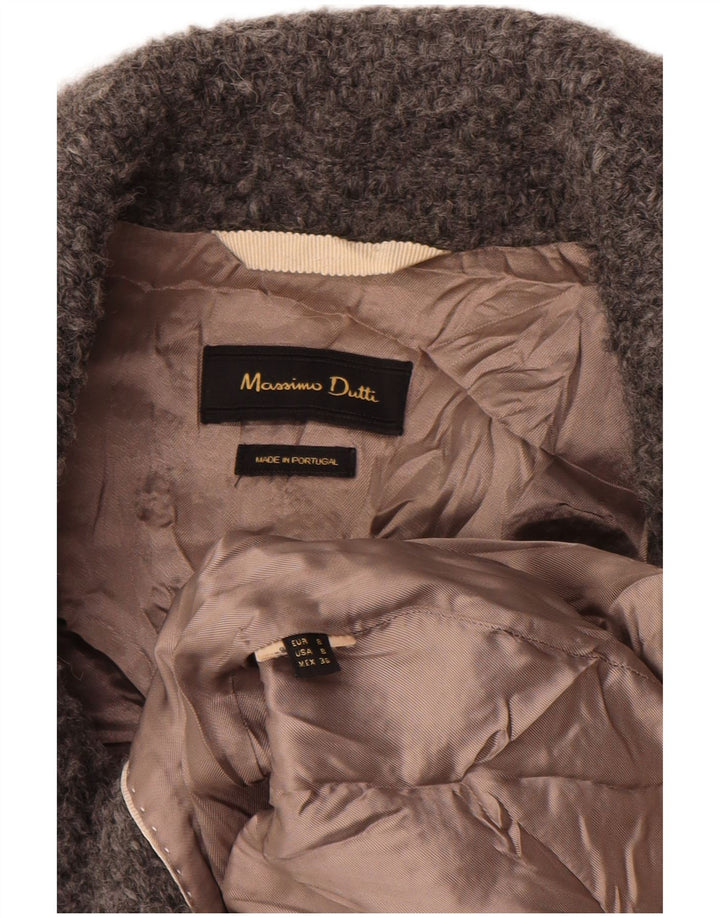 Massimo Dutti Damen Übergroßer Mantel UK 10 Small Grau