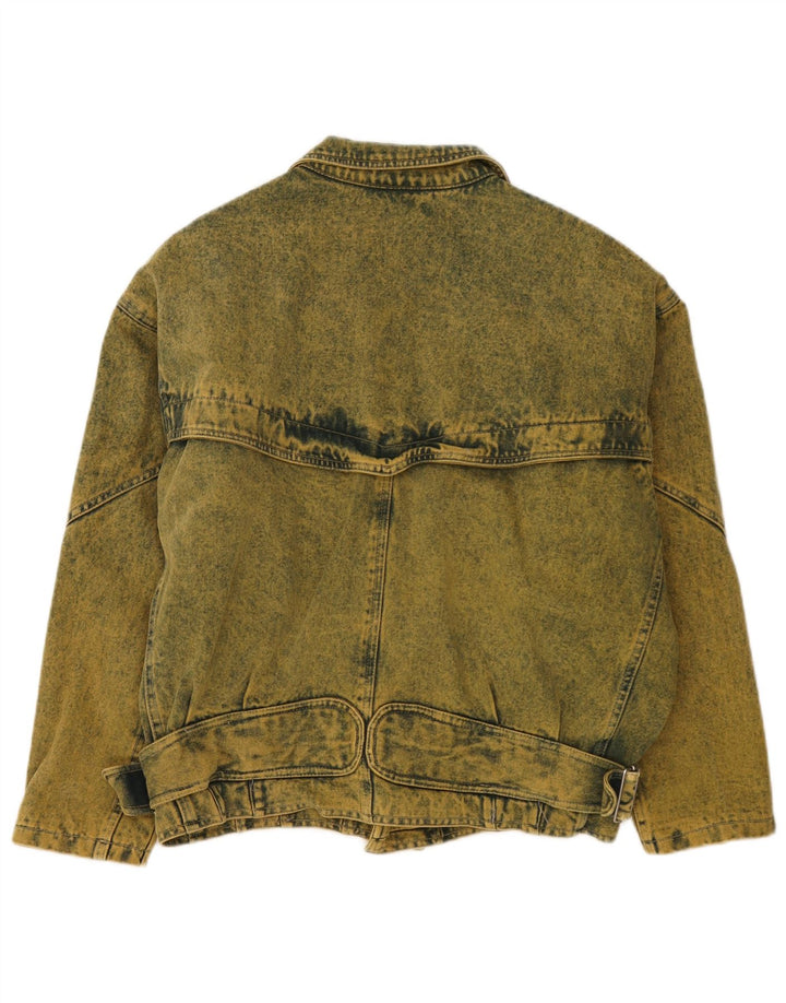 Ulfa Herren Loose Fit Jeansjacke UK 38 Mittelgelbe Baumwolle 80er Jahre