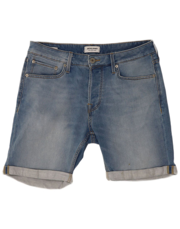 Jack & Jones Herren-Jeansshorts, mittelgroß, W32, blaue Baumwolle