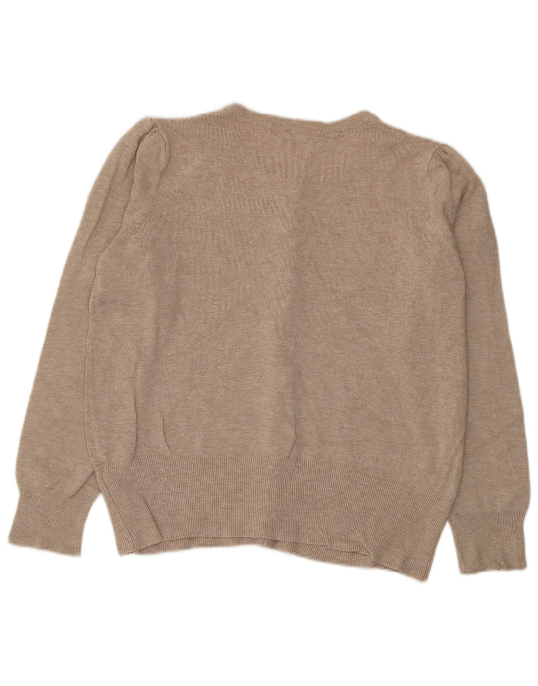 Marks & Spencer Damen Crop Cardigan Pullover UK 12 Mittelbeige Viskose